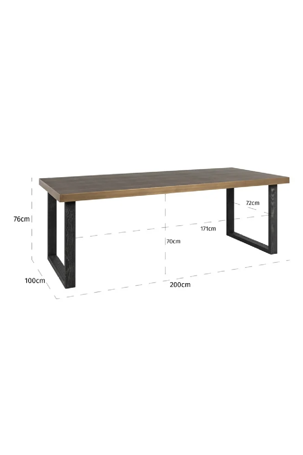 Black Leather Dining Table | OROA Bloomville | Oroa.com