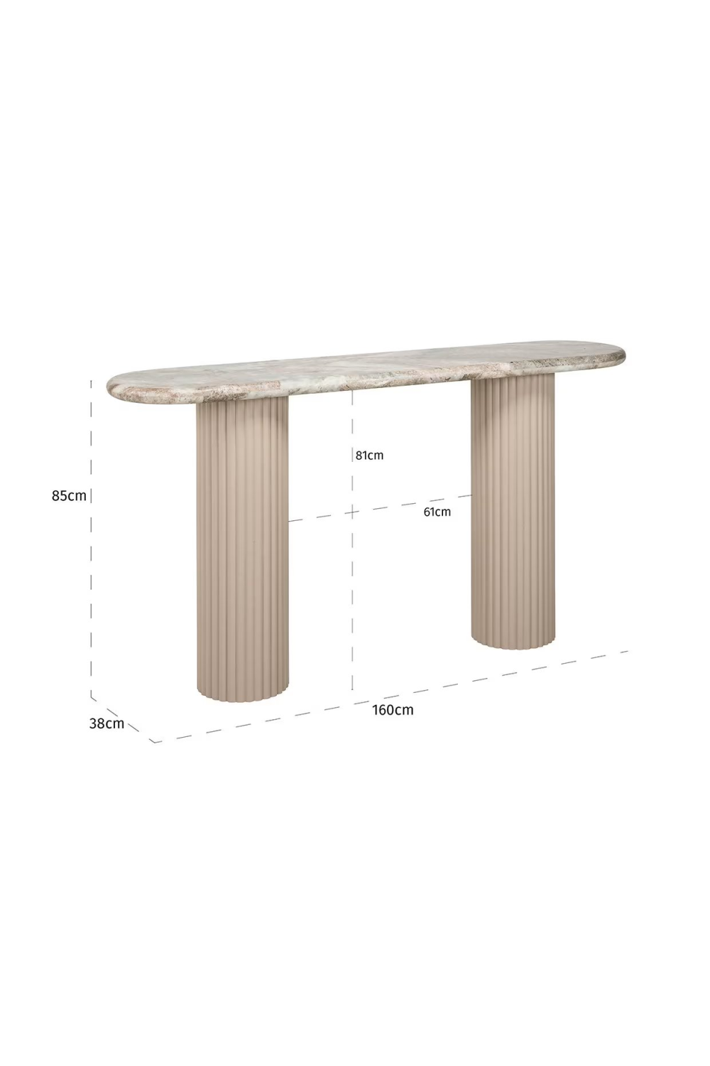 Beige Marble Console Table | OROA Coronel | Oroa.com