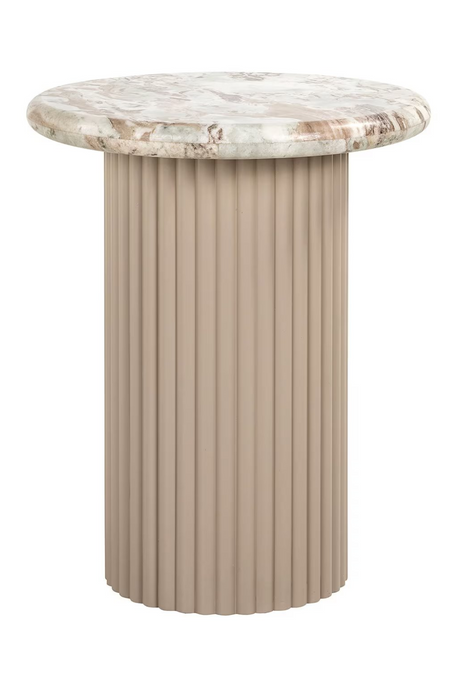 Beige Marble Round End Table | Richmond Interiors Coronel | Oroa.com
