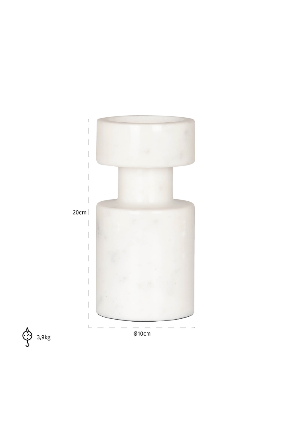 White Marble Candle Holder | OROA Melle | Oroa.com