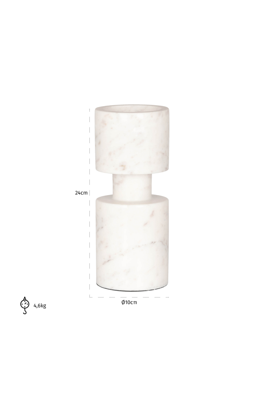 White Marble Candle Holder | OROA Melle | Oroa.com