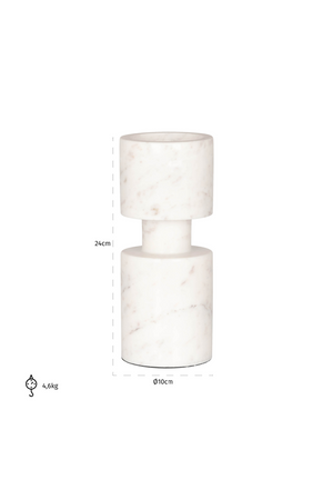 White Marble Candle Holder | Richmond Interiors Melle | Oroa.com