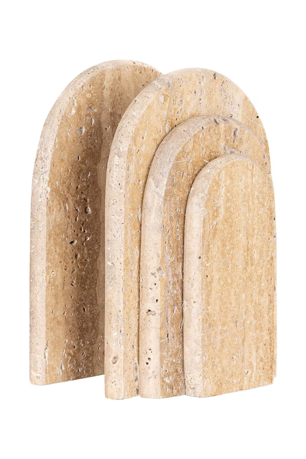 Beige Arched Travertine Bookstands | OROA Zenno | Oroa.com