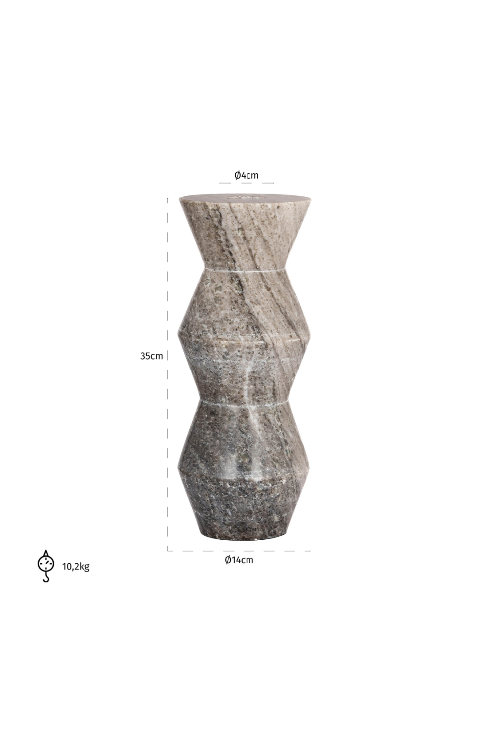 Beige Marble Angular Vase | OROA Sepp | Oroa.com