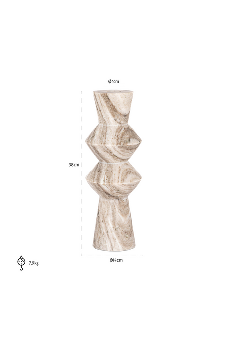 Beige Marble Vase | Richmond Interiors Siem | Oroa.com