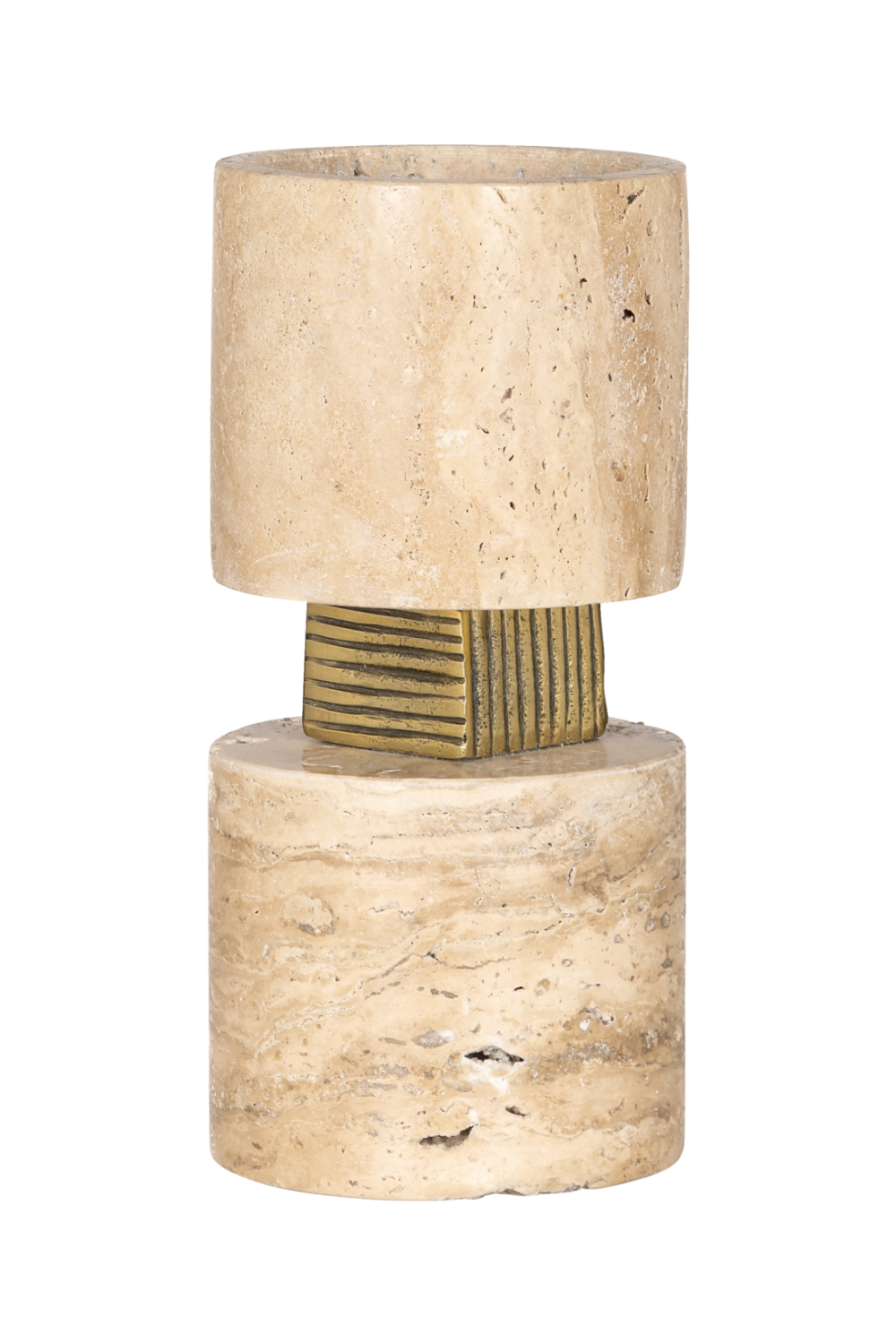 Beige Travertine Candle Holder | OROA Boaz | Oroa.com