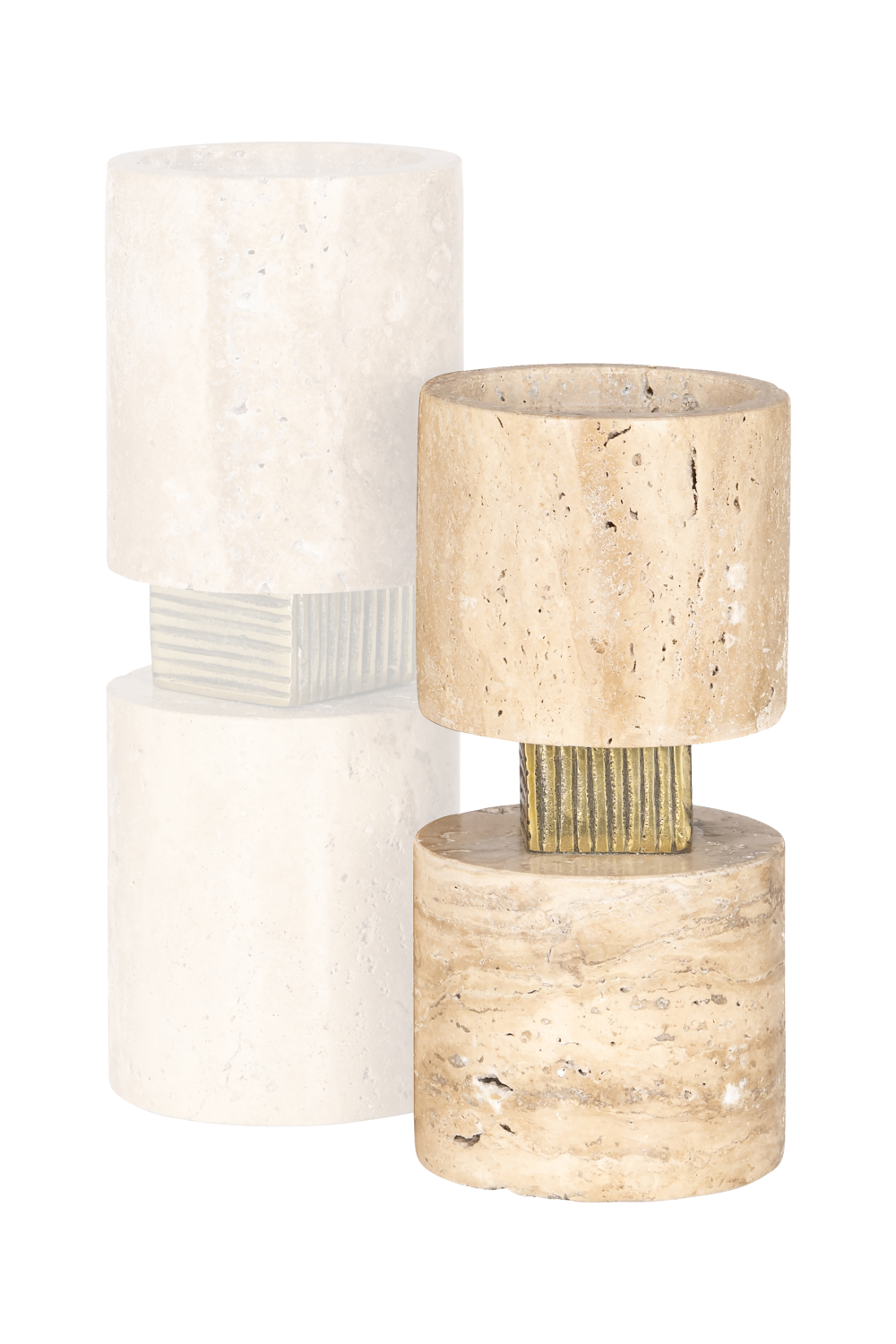 Beige Travertine Candle Holder | OROA Boaz | Oroa.com