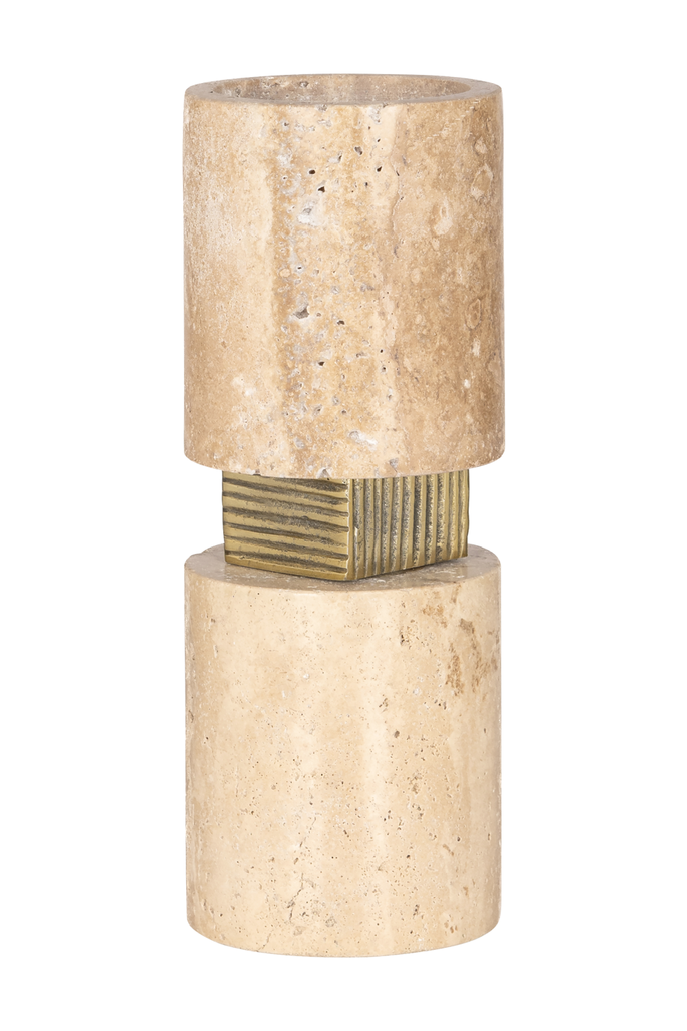 Beige Travertine Candle Holder | OROA Boaz | Oroa.com