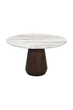 Round Marble Brown Dining Table | Richmond Interiors Oberoy | Oroa.com
