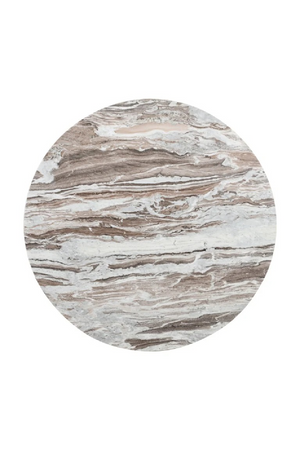 Round Marble Brown Dining Table | Richmond Interiors Oberoy | Oroa.com
