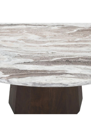 Round Marble Brown Dining Table | Richmond Interiors Oberoy | Oroa.com