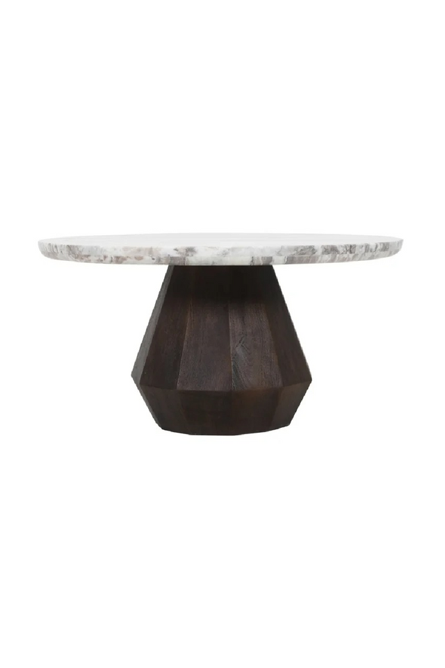 Round Marble Brown Coffee Table | Richmond Interiors Oberoy | Oroa.com