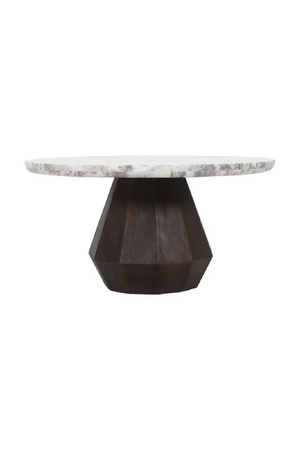 Round Marble Brown Coffee Table | Richmond Interiors Oberoy | Oroa.com