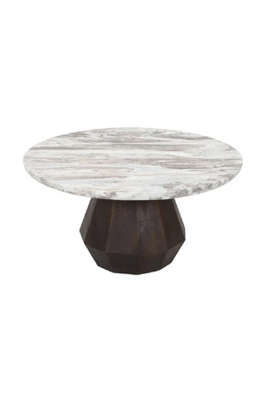 Round Marble Brown Coffee Table | Richmond Interiors Oberoy | Oroa.com