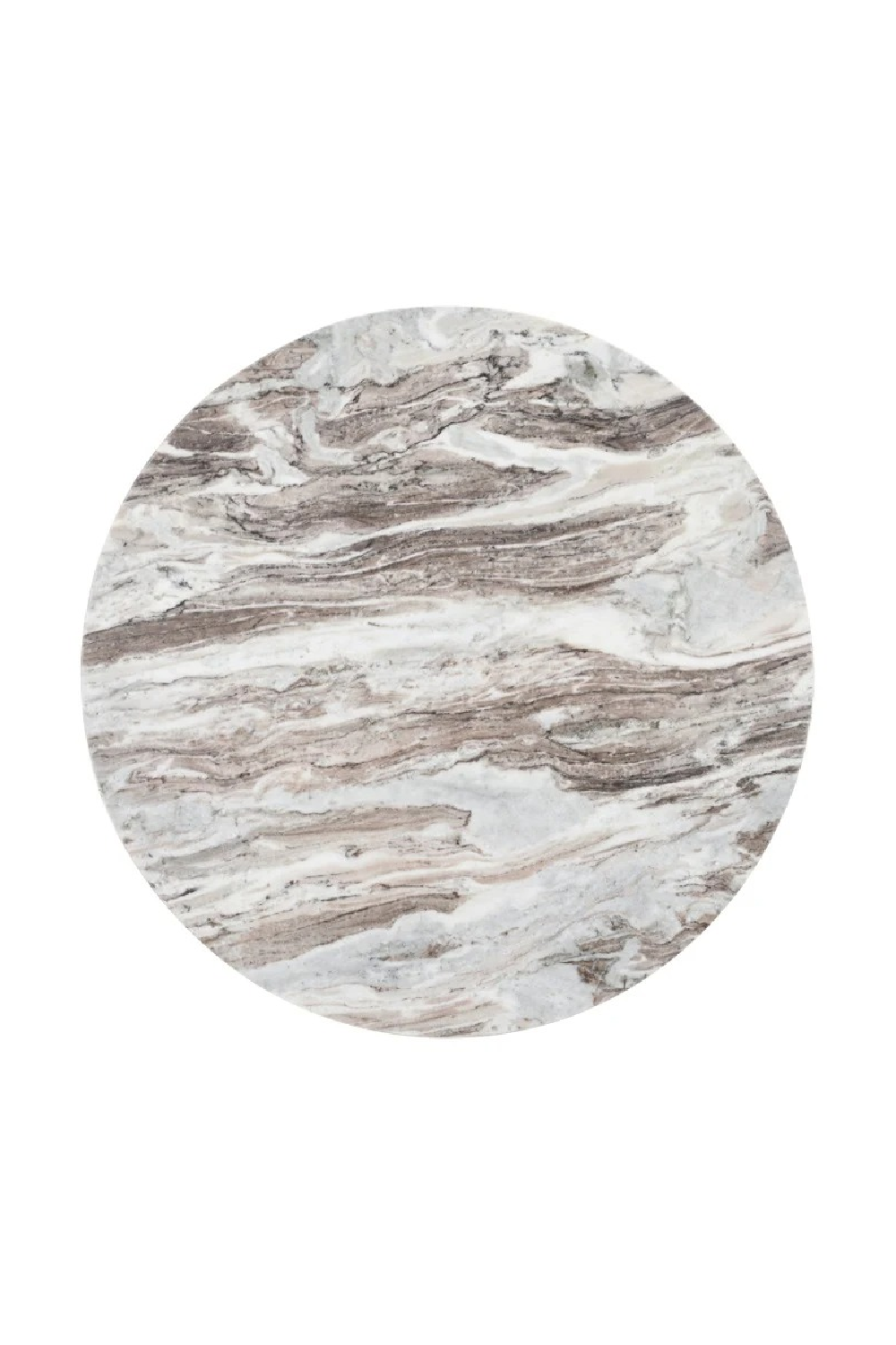 Round Marble Brown Coffee Table | Richmond Interiors Oberoy | Oroa.com