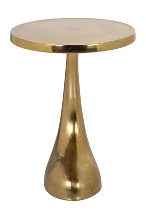 Gold Curved Pedestal End Table | Richmond Interiors Dolphin | Oroa.com
