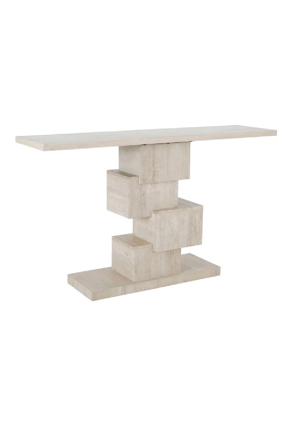 Travertine Modern Console Table | Richmond Interiors Arvada | Oroa.com