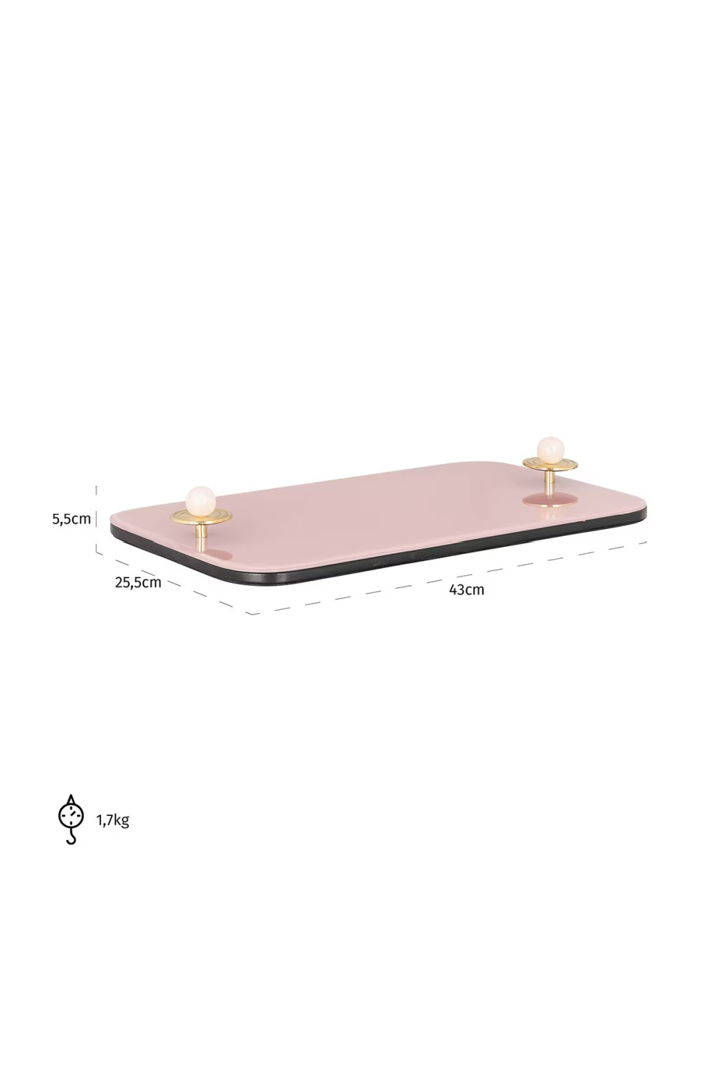 Pink Glass Tray | OROA Jalien | Oroa.com