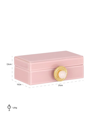 Pink Glass Storage Box | Richmond Interiors Jamila | Oroa.com
