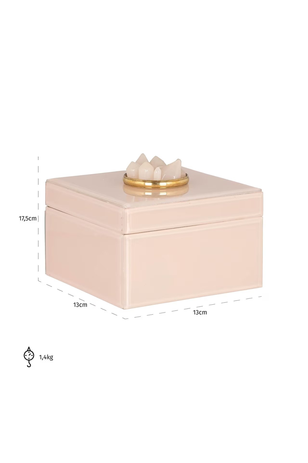 Pink Glass Storage Box | OROA Jalisa | Oroa.com