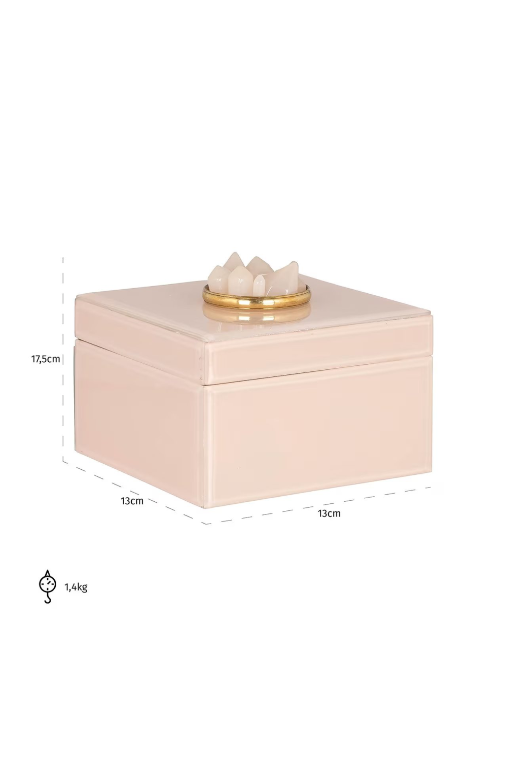 Pink Glass Storage Box | Richmond Interiors Jalisa | Oroa.com