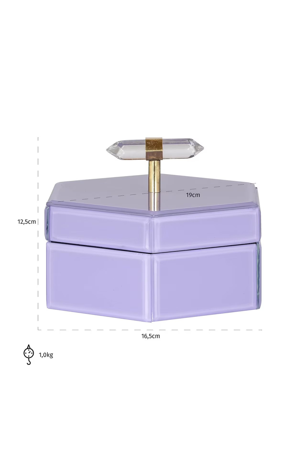 Purple Hexagon Storage Box | OROA Jutta | Oroa.com