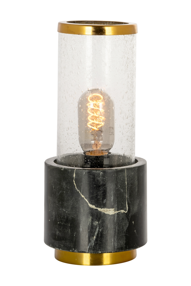 Black Marble Cylinder Table Lamp | Richmond Interiors Conan | Oroa.com