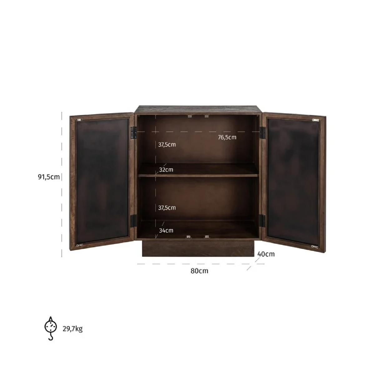 Mango Wood 2-Door Sideboard | Richmond Interiors Bryant | Oroa.com