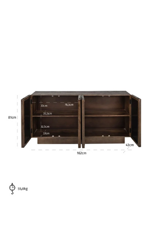Mango Wood 4-Door Sideboard | Richmond Interiors Bryant | Oroa.com