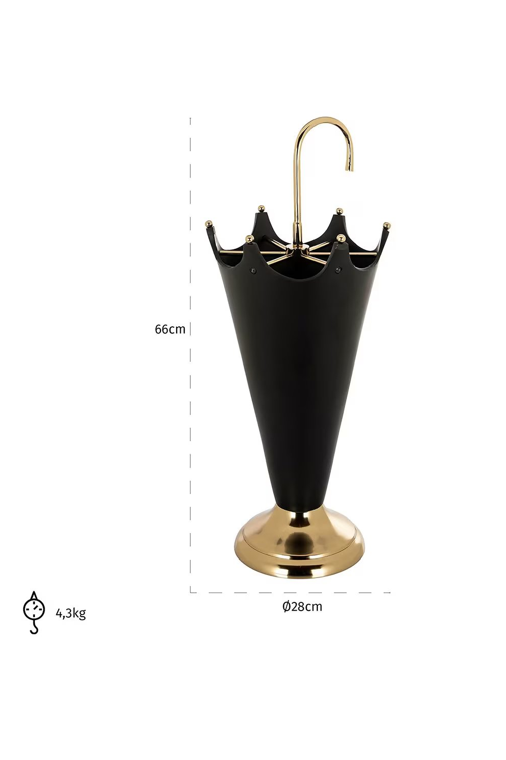 Black Aluminum Umbrella Stand | OROA Jytte | Oroa.com