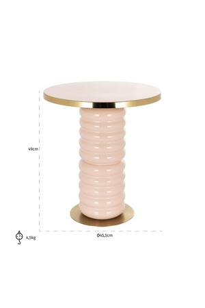 Pink Pedestal End Table | Richmond Interiors Bonsai | OROA
