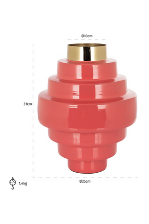 Brass Plated Layer Vase | Richmond Interiors Akelei | Oroa.com