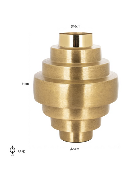 Brass Plated Layer Vase | Richmond Interiors Akelei | Oroa.com