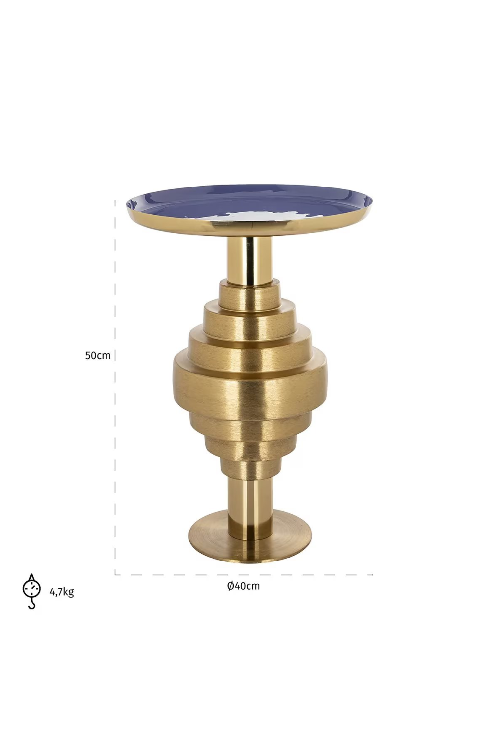 Blue Tiered End Table | OROA Renao | Oroa.com