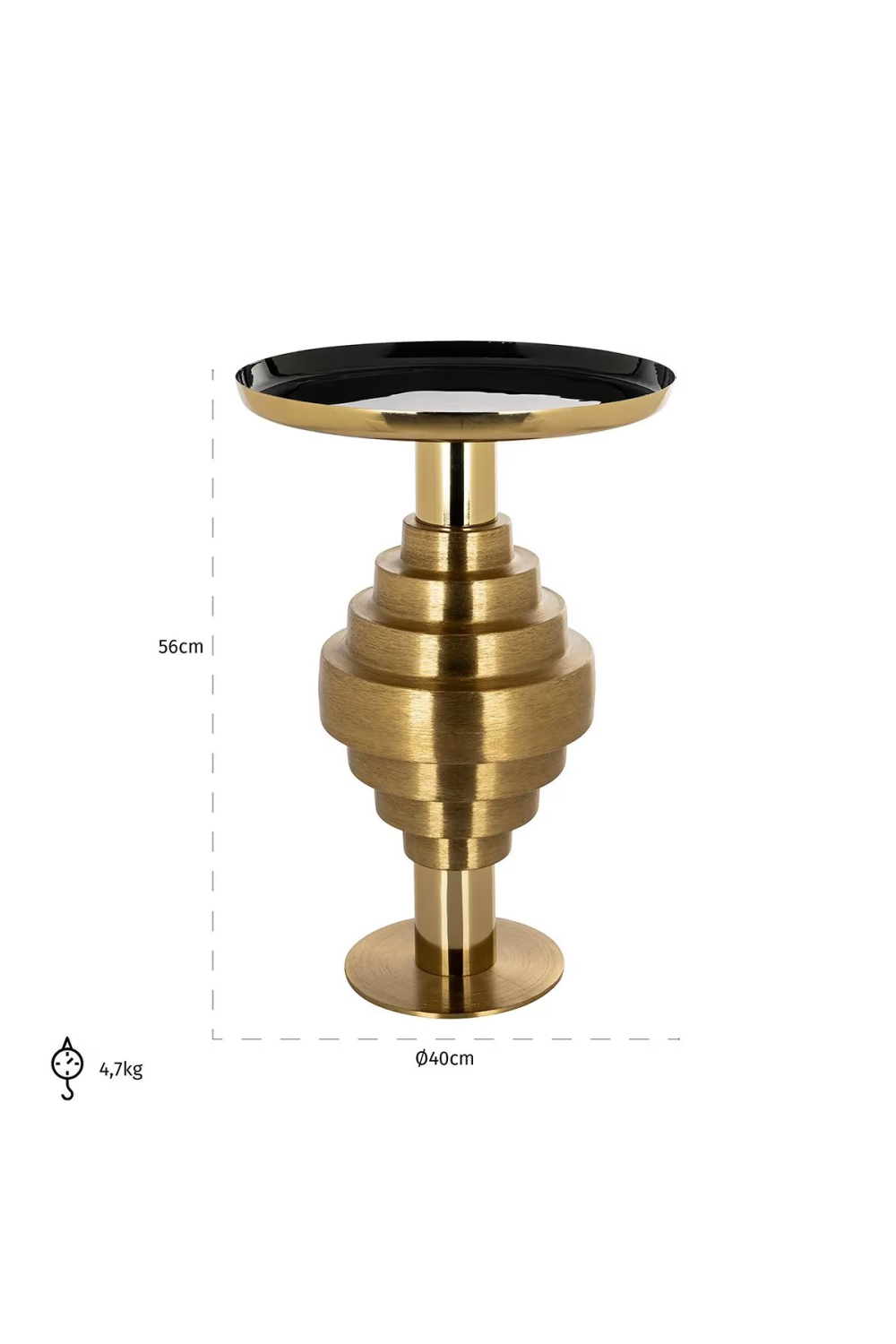 Black Tiered End Table | OROA Renao | Oroa.com