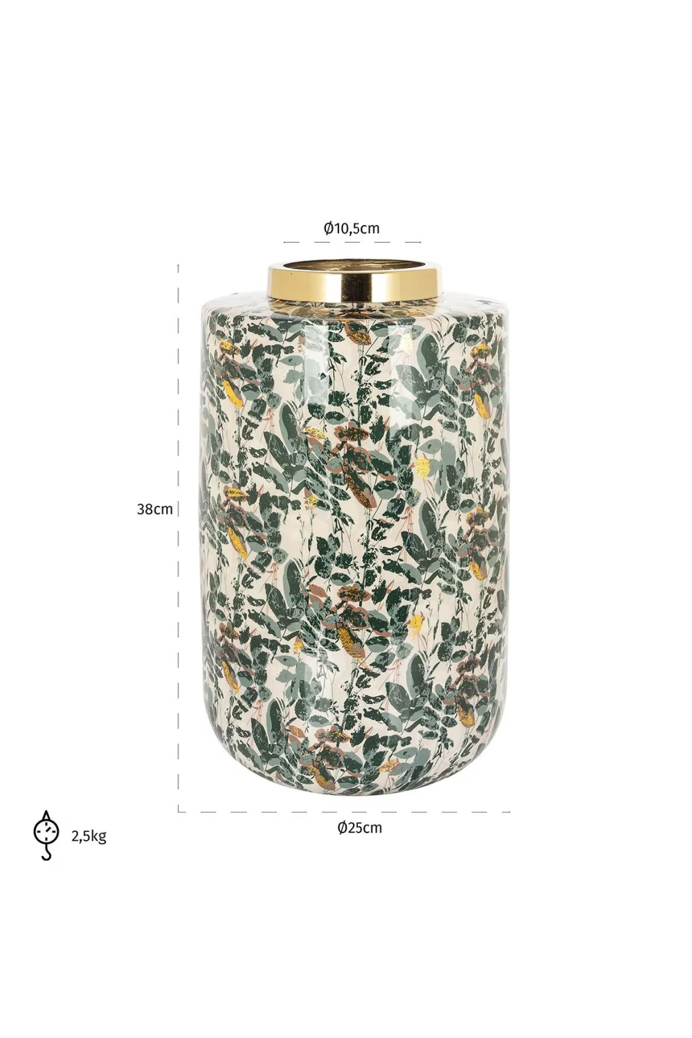 Green Leaves Enamel Vase | OROA Omono | Oroa.com