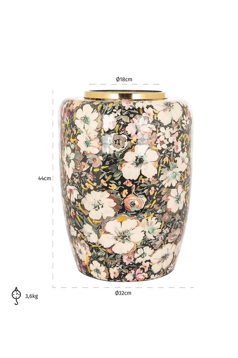 Floral Enamel Vase | OROA Chumono | Oroa.com