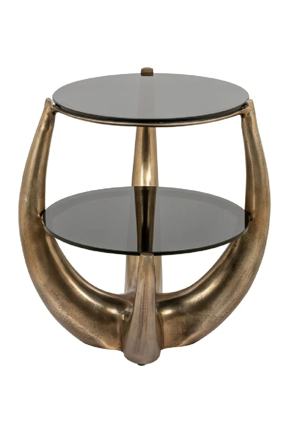 Gold 2-Layer End Table | OROA Aida | Oroa.com