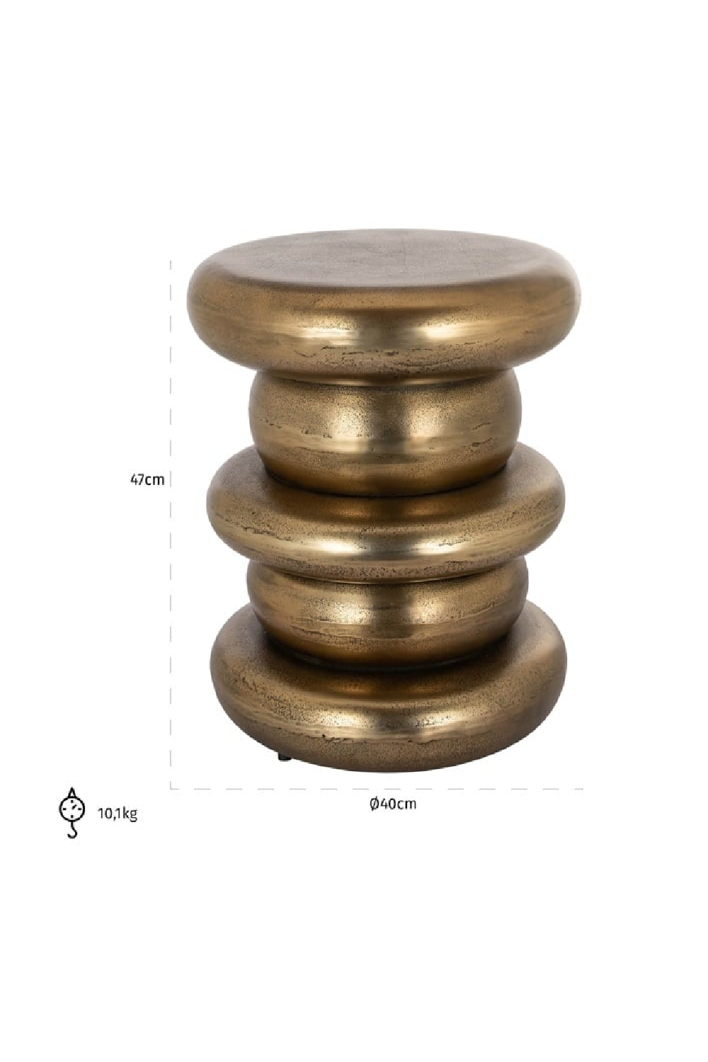 Gold Aluminium End Table | OROA Ela | Oroa.com