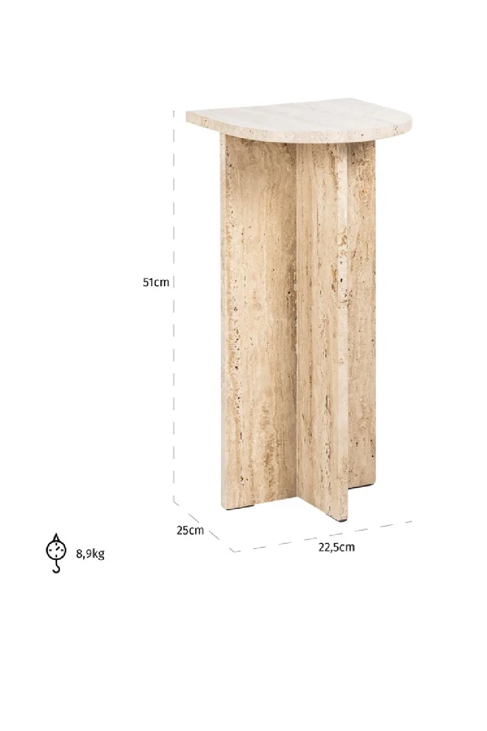 Travertine Modern End Table | OROA Costello | Oroa.com