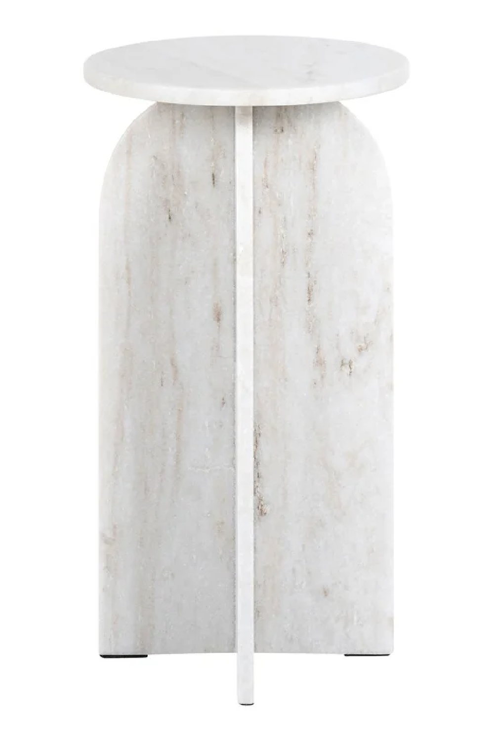 Beige Marble Round End Table | OROA Luciano | Oroa.com