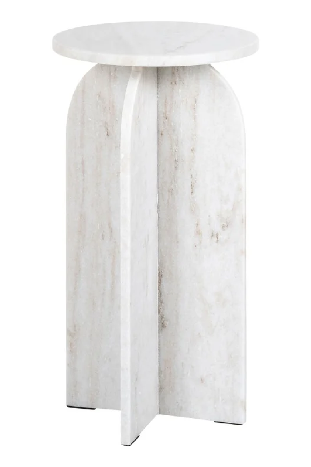 Beige Marble Round End Table | OROA Luciano | Oroa.com