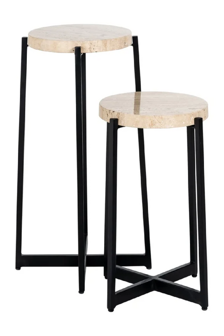 Beige Marble End Table Set (2) | Richmond Interiors Dillinger | Oroa.com