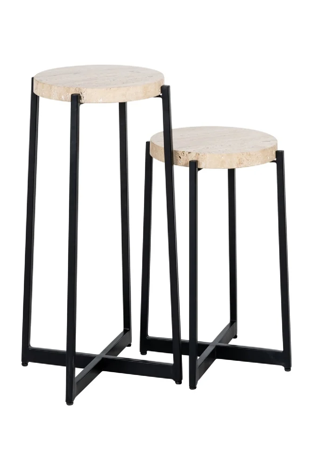 Beige Marble End Table Set (2) | OROA Dillinger | Oroa.com