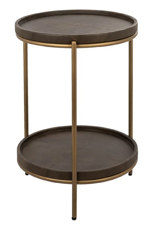 Brown Leather End Table | Richmond Interiors Zillon | Oroa.com