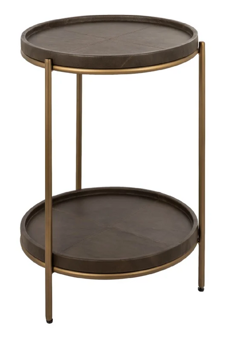 Brown Leather End Table | Richmond Interiors Zillon | Oroa.com