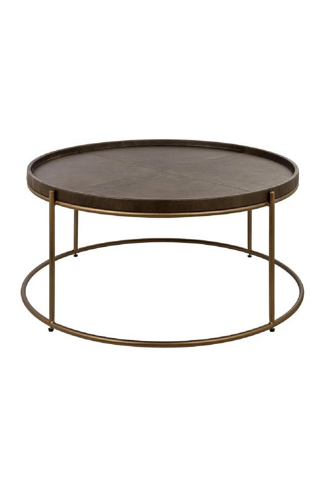 Brown Leather Coffee Table | Richmond Interiors Zillon | Oroa.com