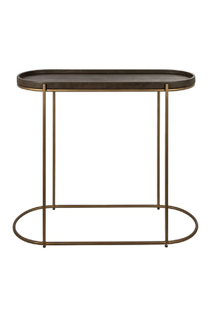 Brown Leather Console Table | Richmond Interiors Zillon | Oroa.com