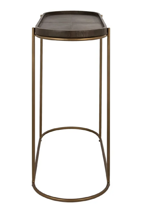 Brown Leather Console Table | Richmond Interiors Zillon | Oroa.com