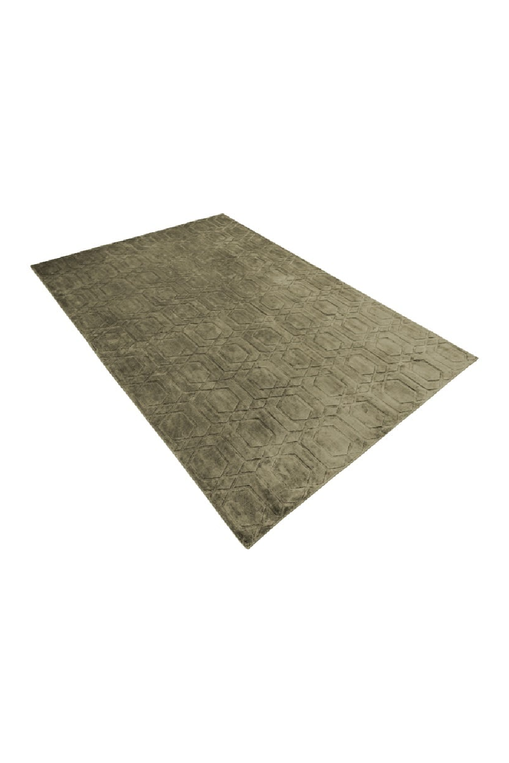 Olive Green Viscose Carpet 6'5" x 10' | OROA Liva | Oroa.com